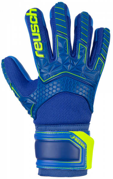 Reusch Attrakt Freegel S1 Finger Support Junior 5072238 4949 blue yellow front